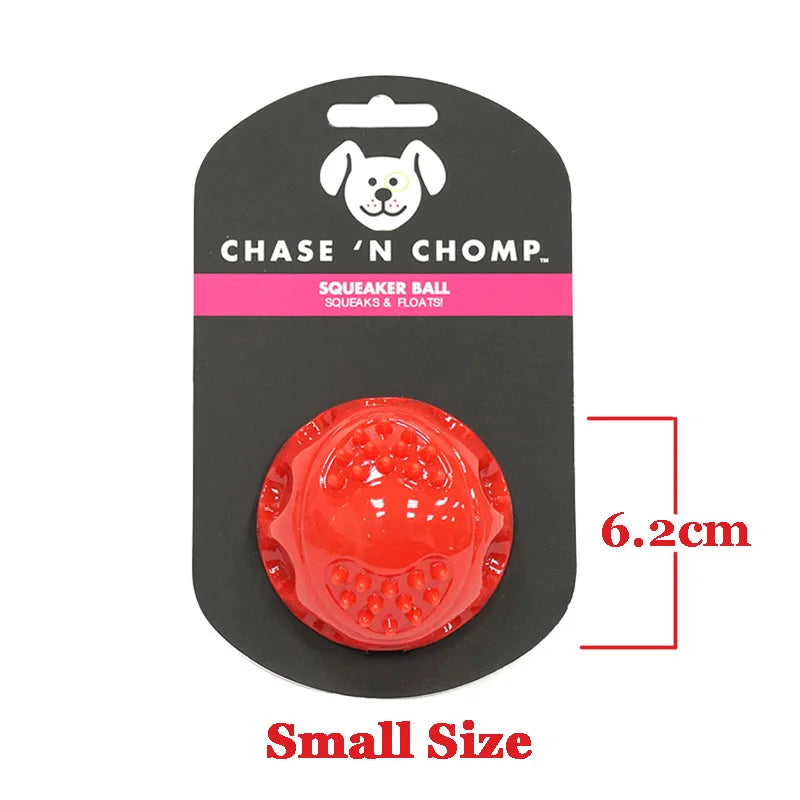 Caitec Dog Toys Squeaking Bouncing Ball Durable Floatable Springy Pet Toys Squeaky Ball Bite Resistant