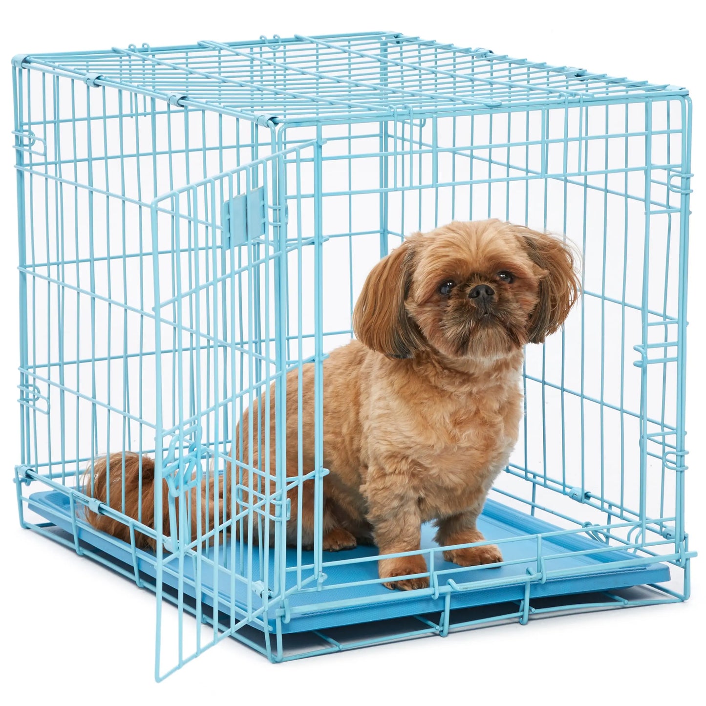 MidWest Homes for Pets 24-Inch Pink Fashion iCrate for Small Breeds, 12-20 lbs, Single Door Folding Dog Crate with Divider Panel, Leak-Proof Tray & Secure Latch, Portable, Durable & Easy to Assemble