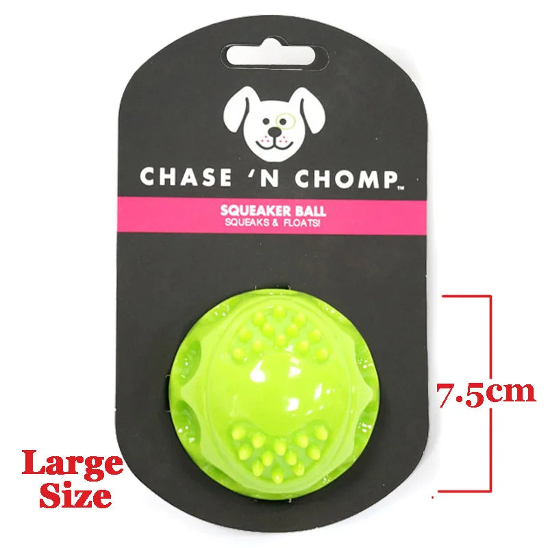 Caitec Dog Toys Squeaking Bouncing Ball Durable Floatable Springy Pet Toys Squeaky Ball Bite Resistant