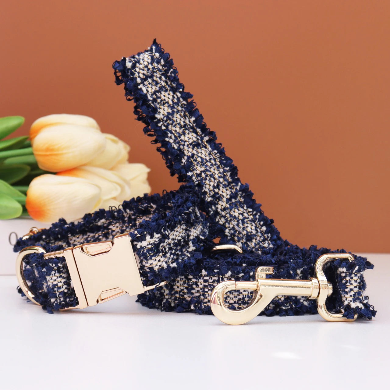 Luxury Personalized Dog Collar Harness Leash Set Custom，dog Collar with Engraved Name Buckle，dog Harness and Leash Set Diy